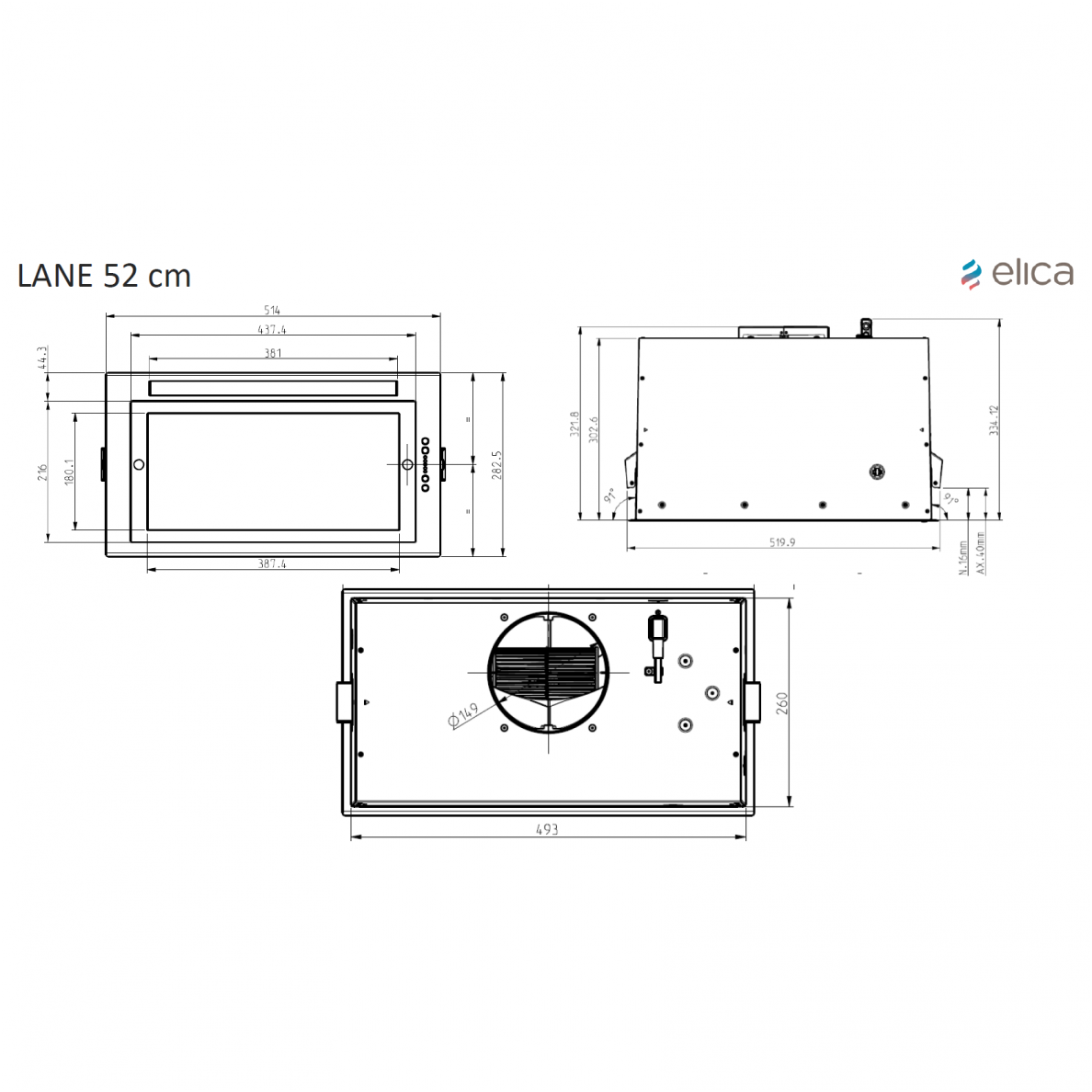 Elica LANE WH/A/52 3 Elica LANE WH/A/52 3