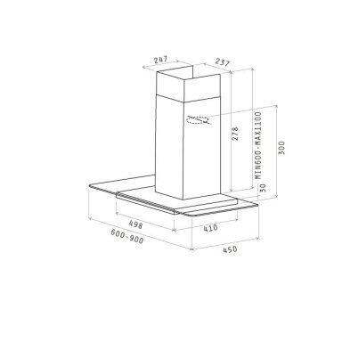 Elica FLAT GLASS IX/A/90