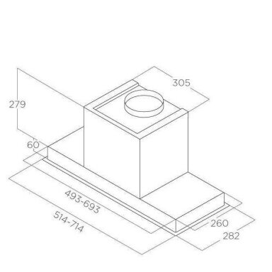 Elica HIDDEN 2.0 BL MAT/A/52