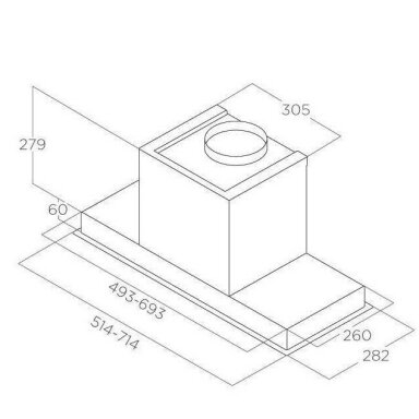 Elica HIDDEN 2.0 BL MAT/A/72