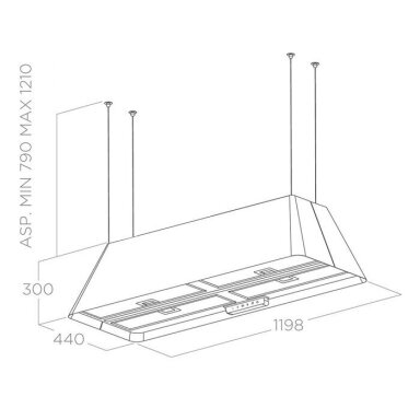 Elica IKONA LIGHT MAXXI INOX Elica IKONA LIGHT MAXXI INOX