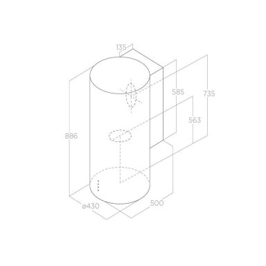 Elica TUBE PRO WH MAT/A/43